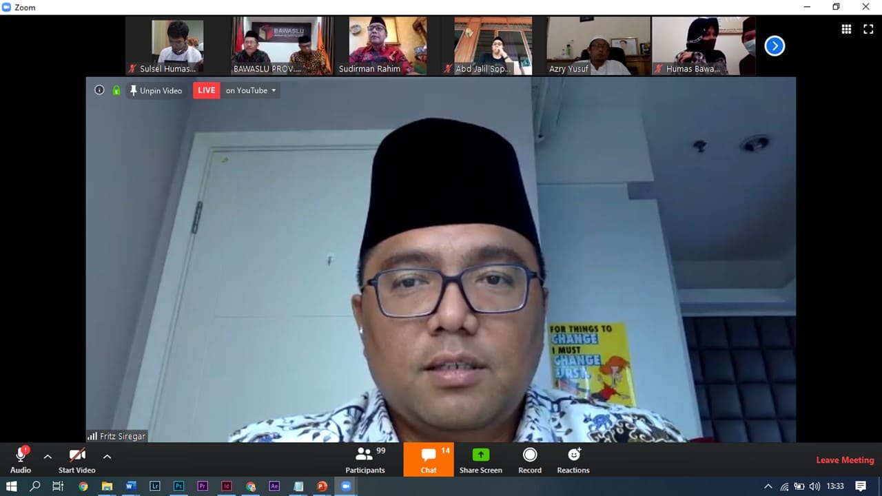 Fritz : Bawaslu SulSel Masih Punya Banyak Pekerjaan Besar