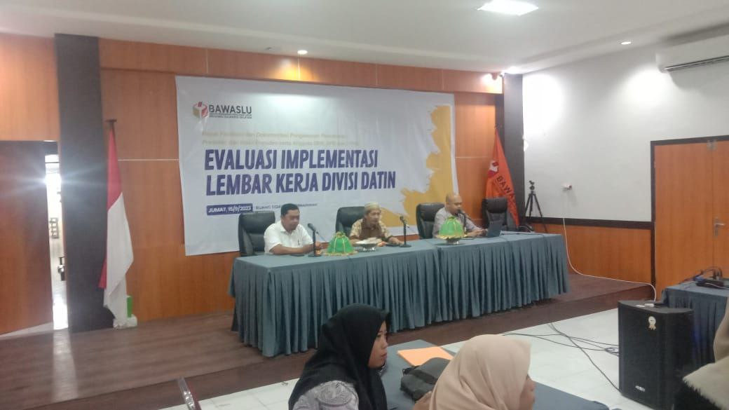 PERKUAT DATIN JELANG PEMILU, BAWASLU LAKUKAN EVALUASI