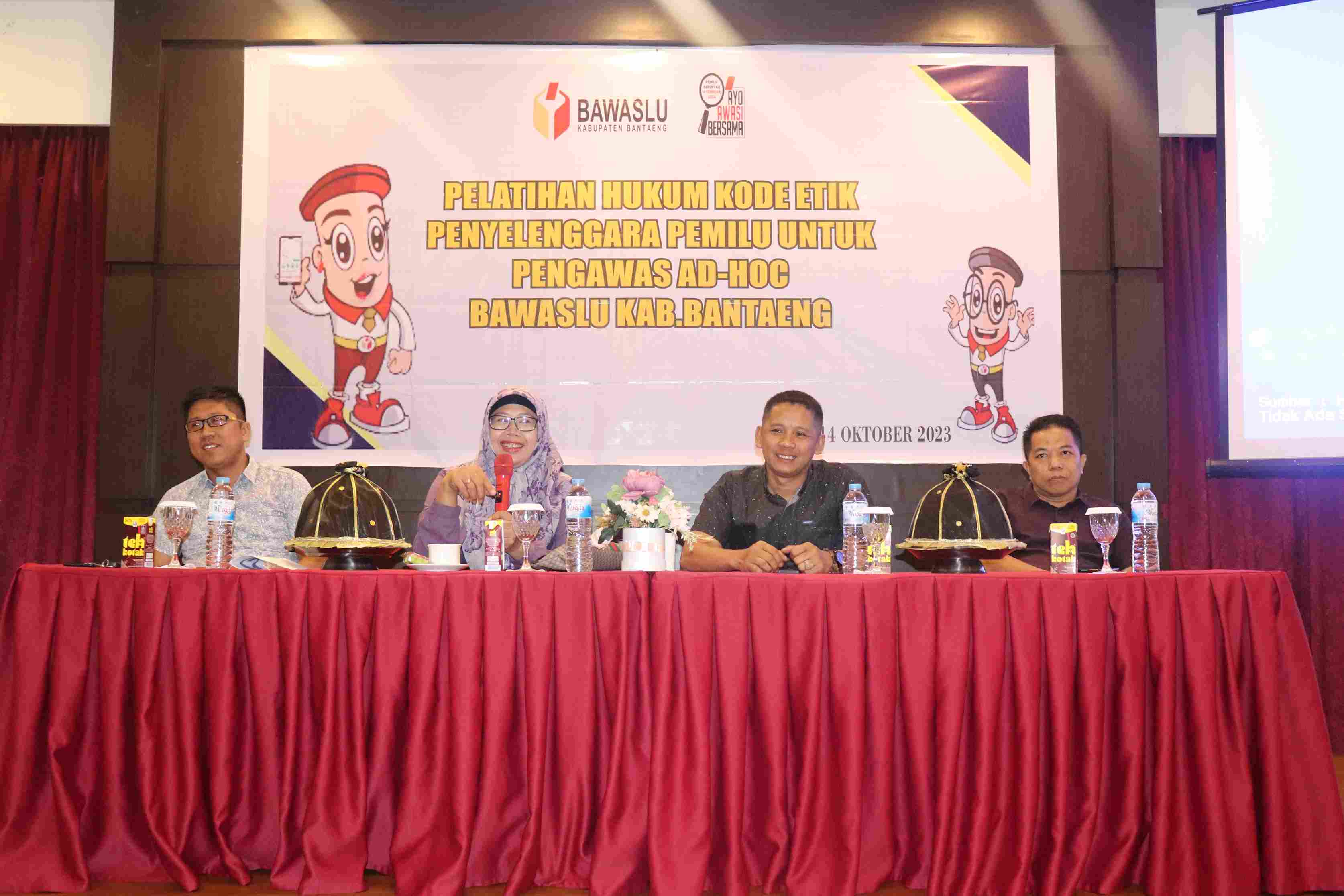 Bawaslu bantaeng gelar Pelatihan Hukum Kode Etik Penyelenggara Pemilu untuk Pengawas Ad-Hoc