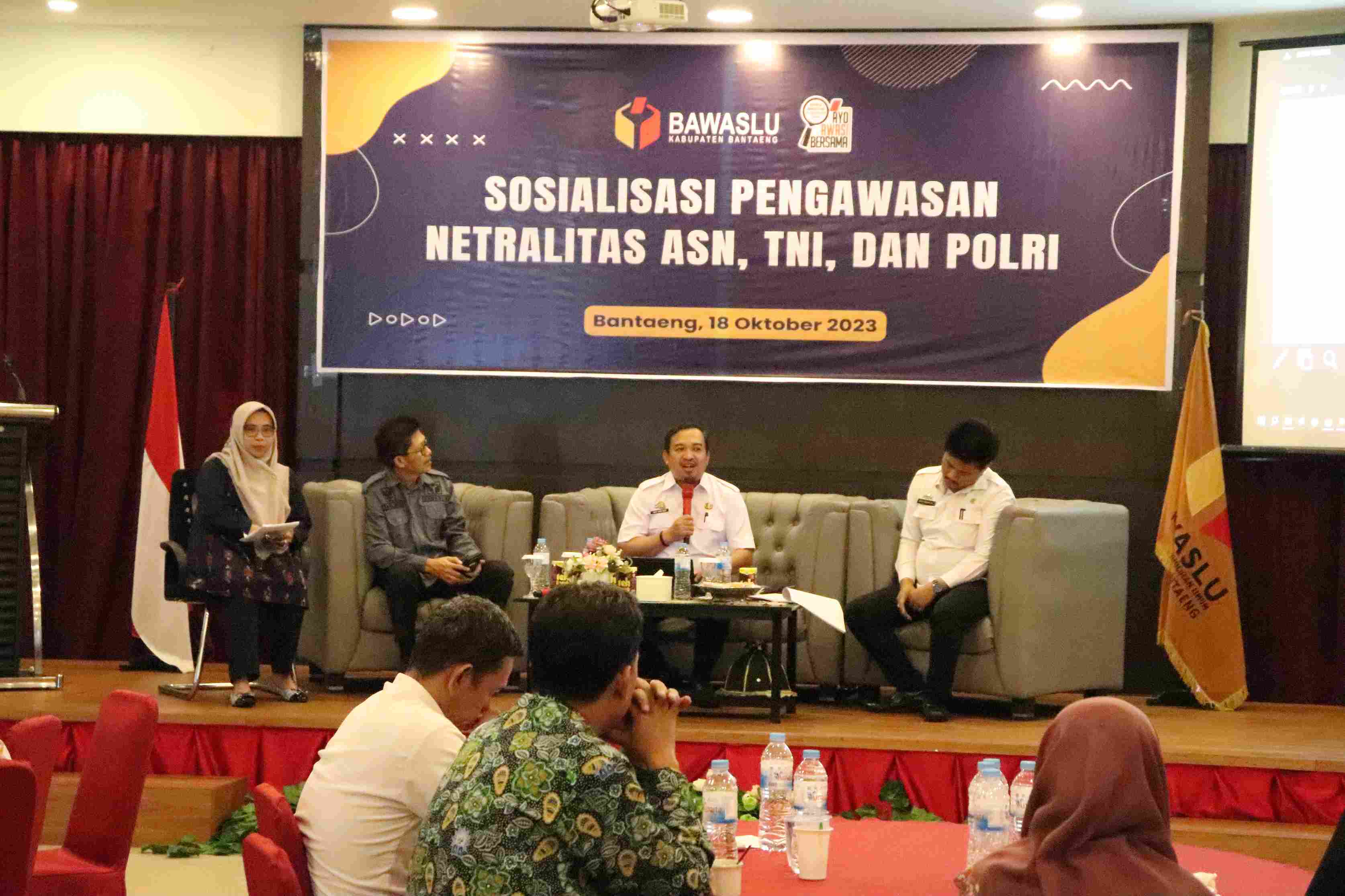 Hadapi Pemilu 2024, Bawaslu Bantaeng tekankan Netralitas ASN, TNI, dan POLRI