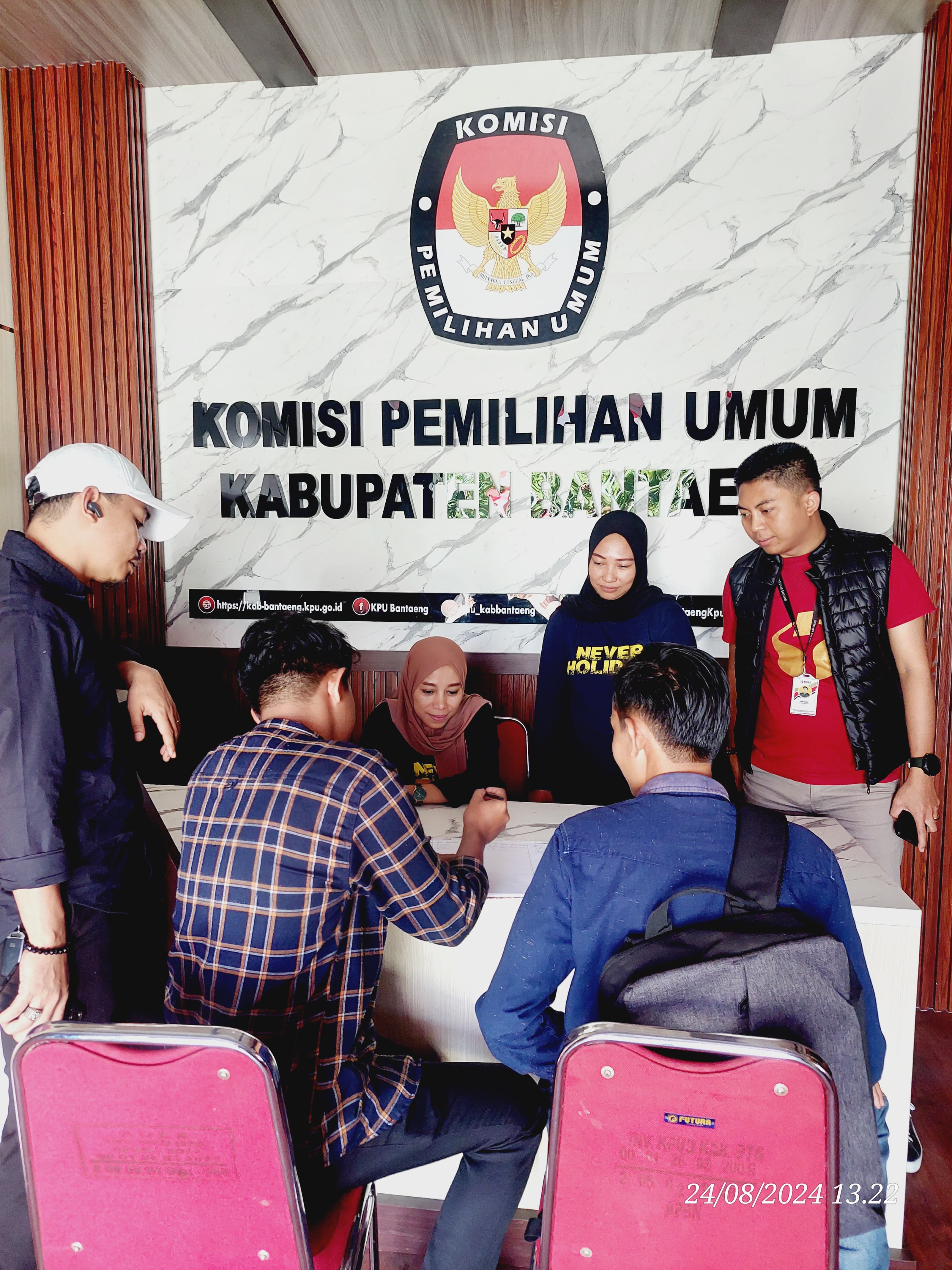 Kordiv P3S saat lakukan pengawasan di Kantor KPU Bantaeng