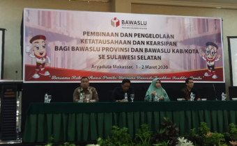 Bawaslu Provinsi Sulawesi Selatan Gelar  Pembinaan dan Pengelolaan Ketatausahaan dan Kearsipan