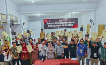 Rekapitulasi Penghitungan Perolehan Suara Tingkat Kabupaten Bantaeng Tuntas 100%