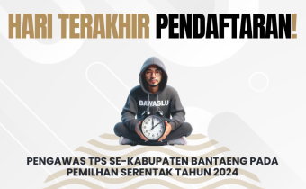 HARI TERAKHIR PENDAFTARAN PTPS